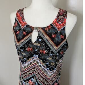 Luscious Los Angeles Dress Womens Size Small Shift Keyhole Scoop Boho Sleeveless